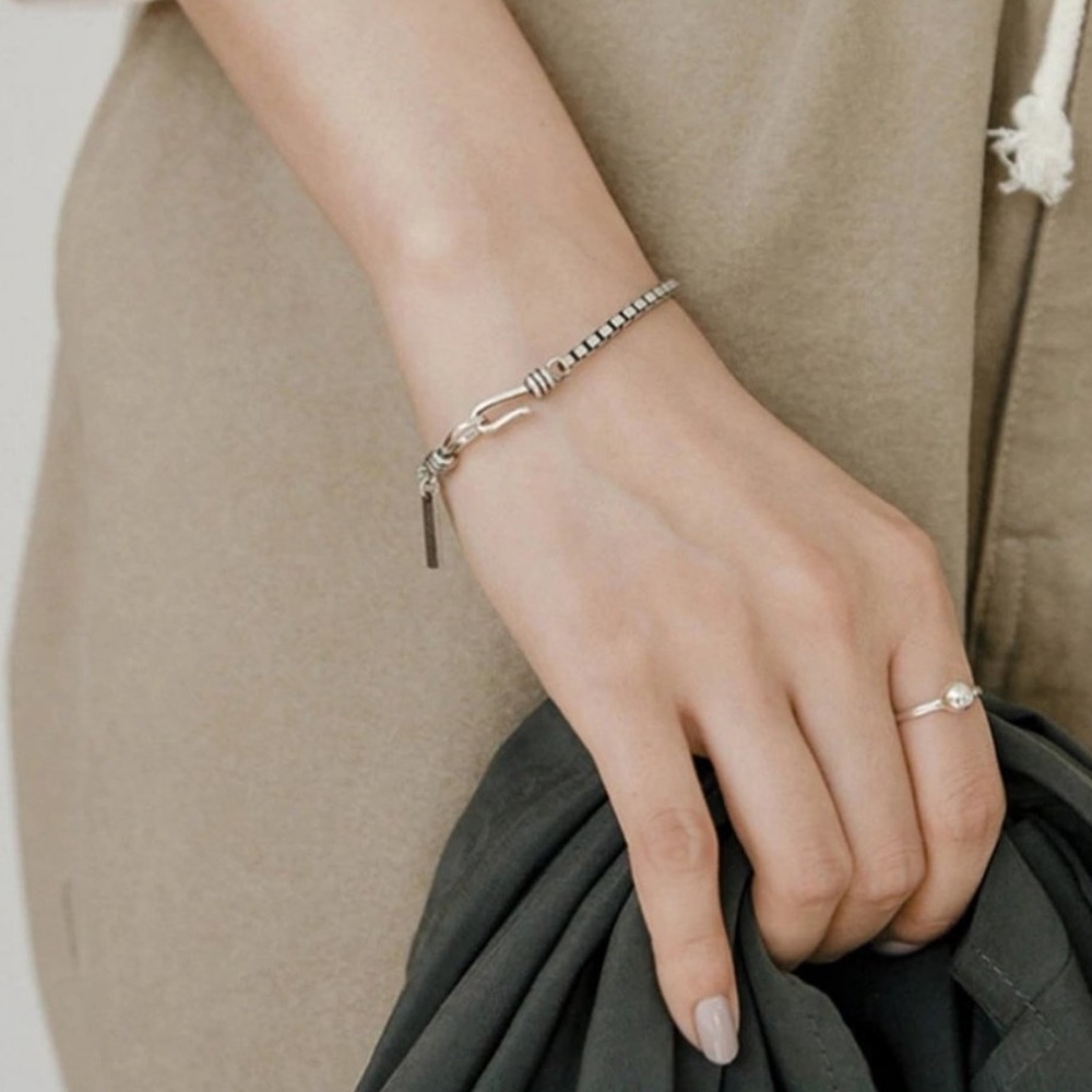 NEW 925 STERLING SILVER CHAIN BRACELET, NICE BRACELET, CUTE BRACELET - Picture 4 of 7